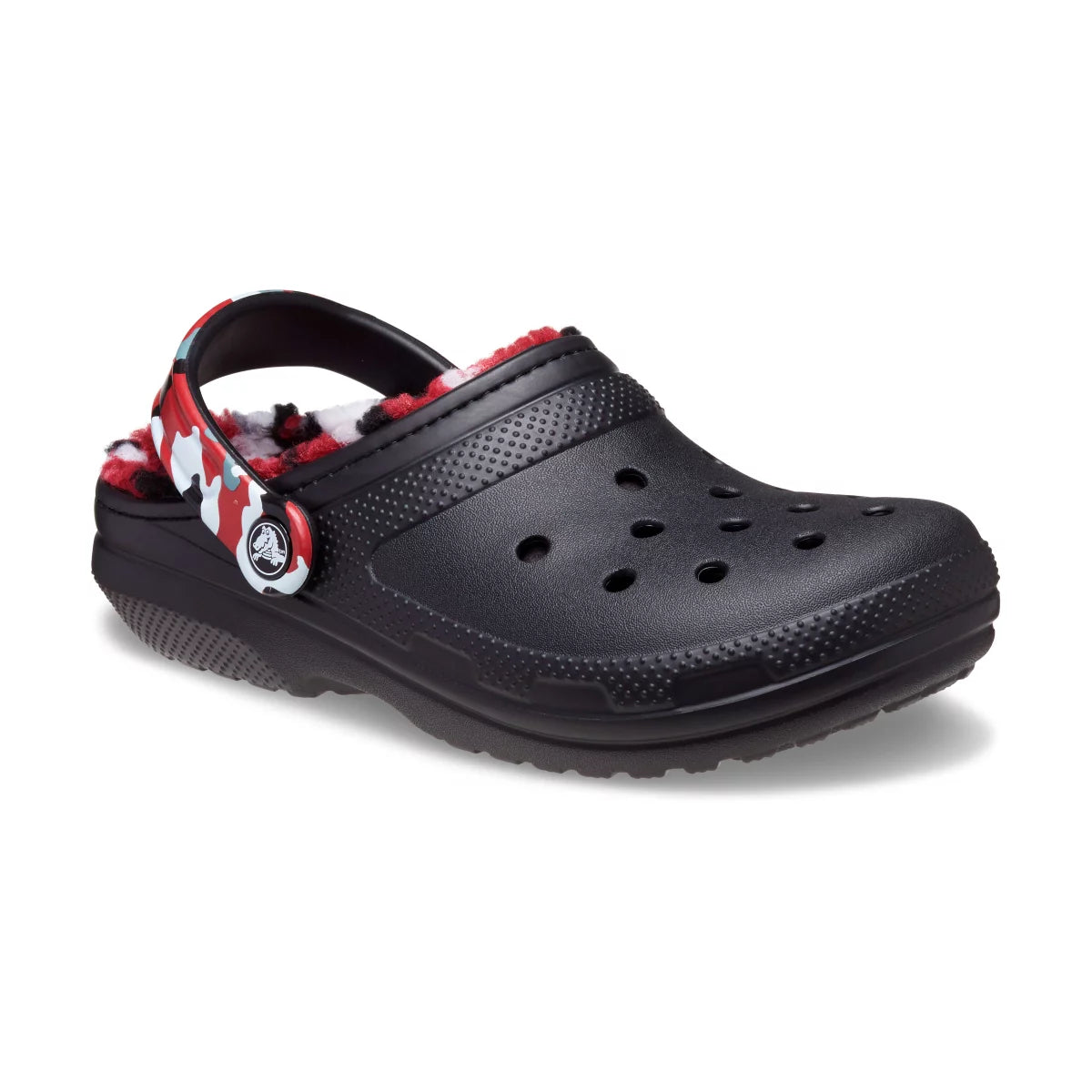 Crocs classic lined camo clog black/red